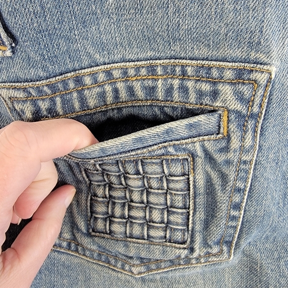 American Eagle Denim Skirt Lattice Pocket - Picture 7 of 8